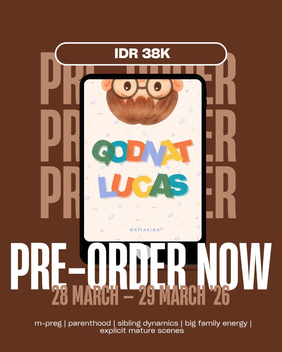 Berhubung banyak permintaan melalui DM, jadi form pembelian ebook Godnat Lucas aku buka lagi cuma...

✨ HARI INI dan BESOK ya!! ✨

Let's gooo!!!
link: bit.ly/GODNATLUCAS