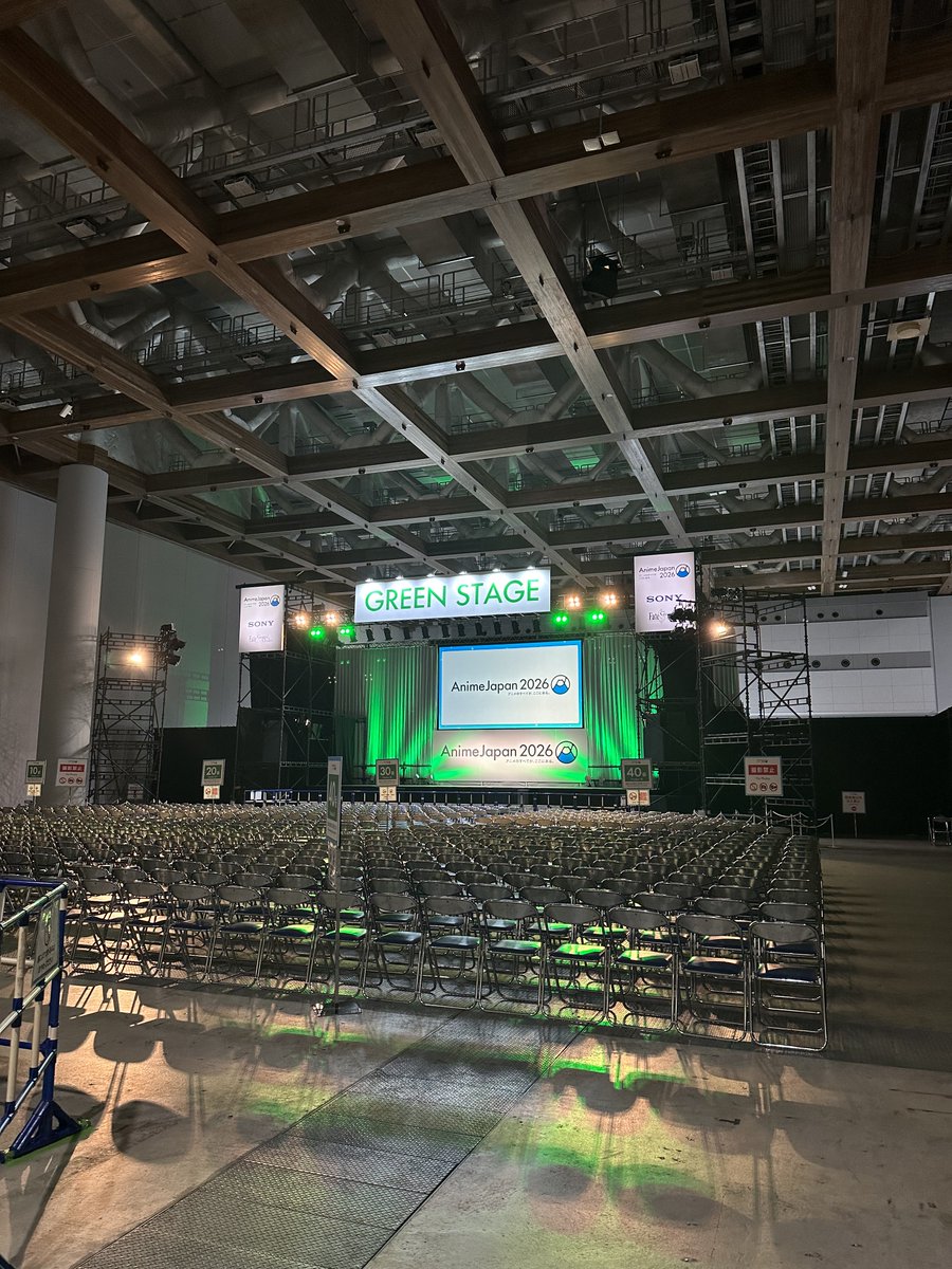 animejapan_aj's tweet photo. ／
#AJ2026 ステージ速報🔥
＼

GREENステージの様子をお届け📸✨
ABEMAの特設チャンネルなら、
お手元のスマホから【無料】で視聴可能です📺🙌

📡 無料ライブ配信はこちらから
https://t.co/gKIior6SLF

#AJ2026 #アニメジャパン https://t.co/OkB8U3qztZ