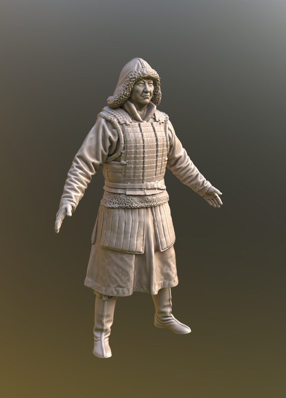 1454Game's tweet photo. The "close quarters" Tatar warrior sculpt. 

#IndieDev #GameDev #DevLog #TacticalGame https://t.co/KFaKzY94GE