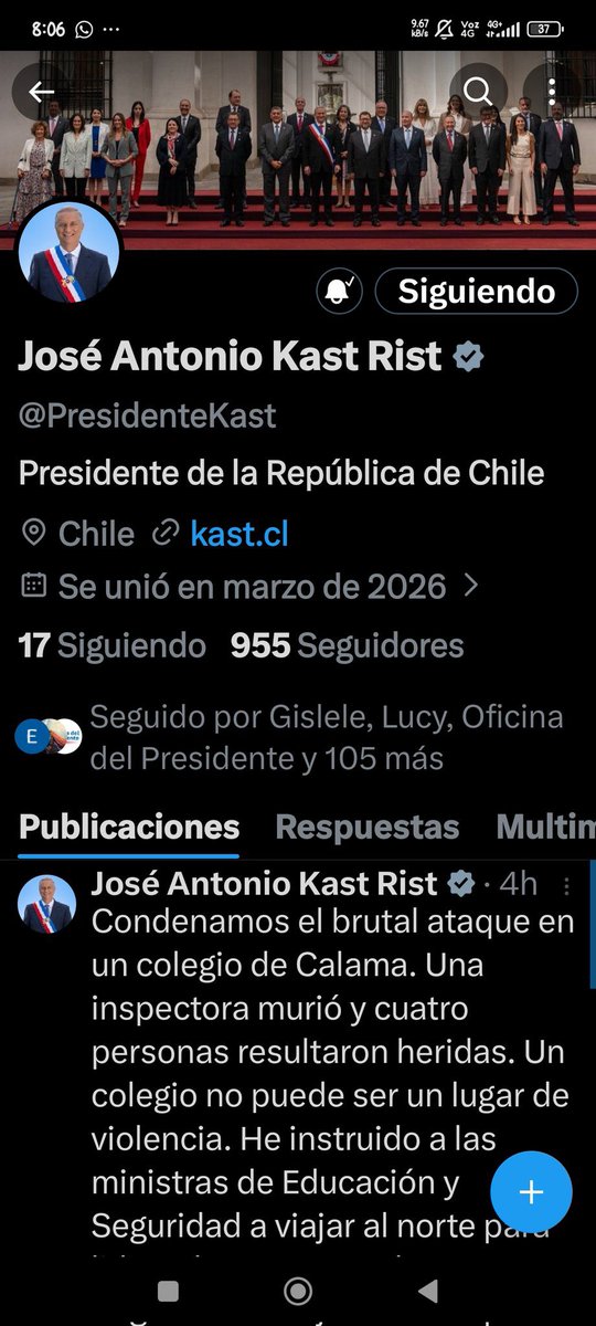 CiudadanZero's tweet photo. 💯información  🇨🇱

Nueva cuenta OFICIAL, de nuestro Presidente:

👌@PresidenteKast , y  
👌👌@Oficina_Pdte son CUENTAS OFICIALES.

Los invitamos a seguirlas 👌

#laizquierdaestadesesperada
#KastChileEstáContigo

RT 🙏 y compartir información https://t.co/msSexfLyim