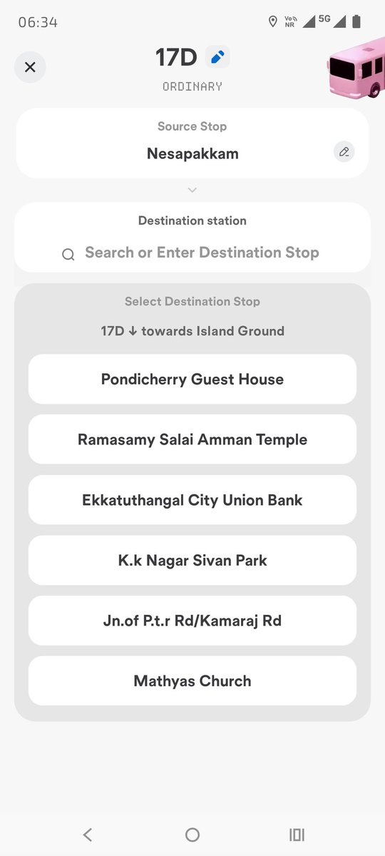 ani_rangan's tweet photo. Dear @MtcChennai @Chennai_One 
Took 17D bus from KK Nagar to Broadway/Island Grounds goes to Chennai Central but in the app it is not showing Chennai Central which is most important landmark rather it shows Park station/ park nures quarters which is very confusing to book tickets https://t.co/MmAZgkILcx