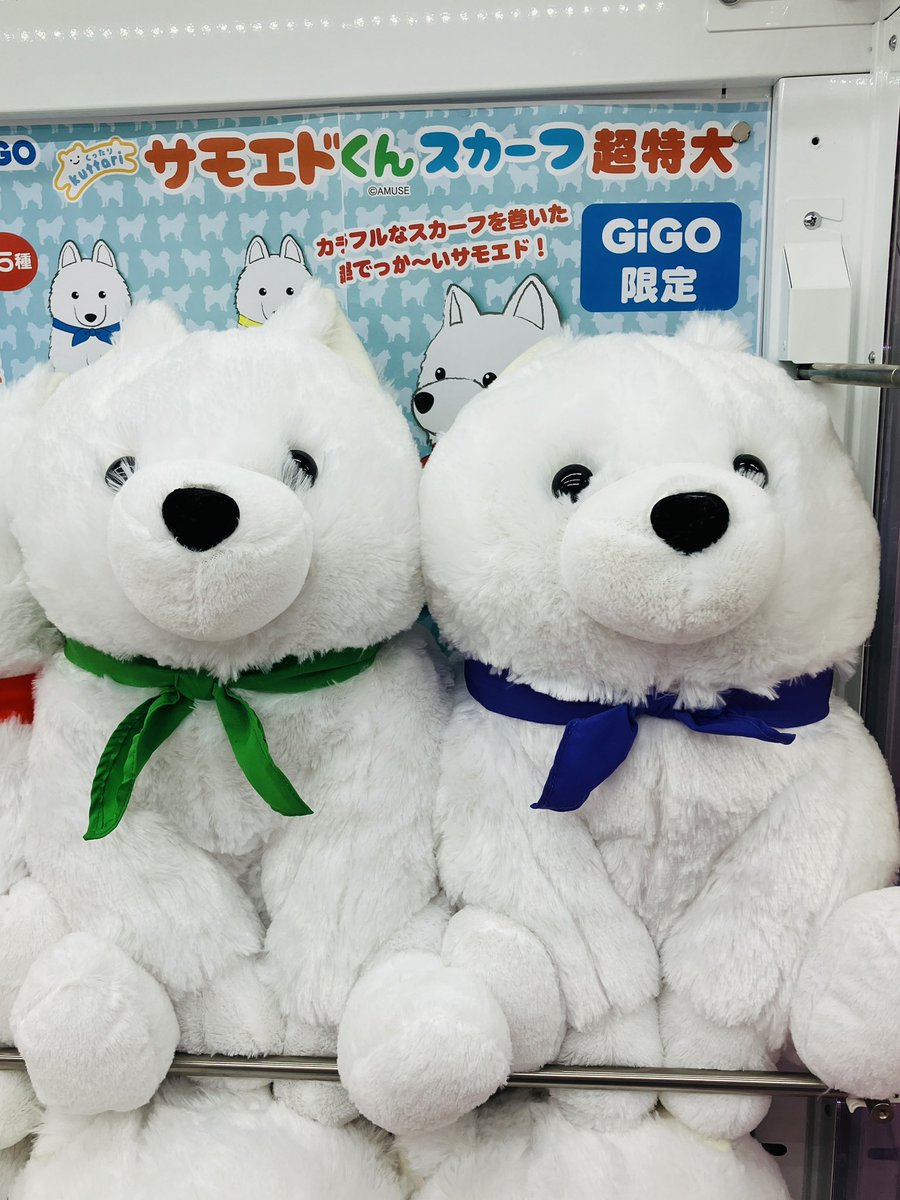 プライズ情報】 「くったりサモエドくんスカーフ超特大 ～GiGO限定