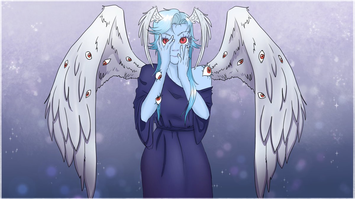 LoserLays's tweet photo. Monochromatic angel drawing for #vgen! I hope i winnn. I would love to be a part of this website! https://t.co/Tt54v5Xusu