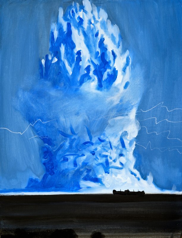 FJSXYZ's tweet image. ATOM - Hardtack Umbrella. Nuclear underwater test.
Enewetak Atoll, Pacific Proving Grounds 9.6.1958. 

[FJS 2025 oil/canvas] #atomic #bomb