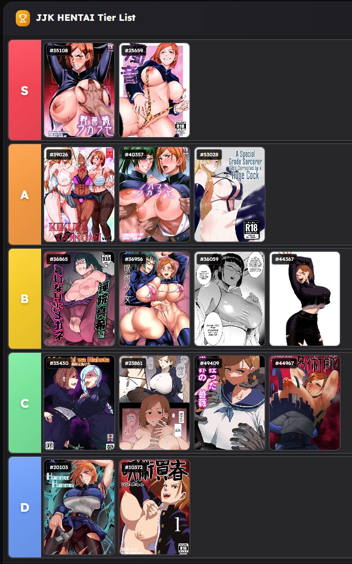 eahentai's tweet photo. Jujutsu Kaisen Hentai Manga Tier List

Source: https://t.co/aIDH0n8OUU https://t.co/Dz68j3pcBQ