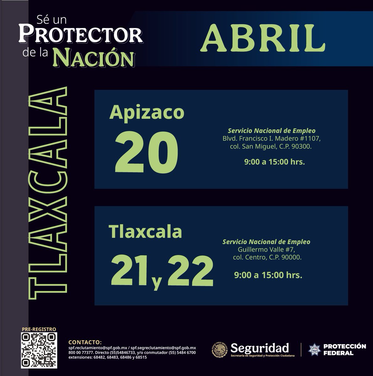 spf_sspc's tweet image. 🚦TLAXCALA🚦

En el #SPF se forjan Protectoras y Protectores de la Nación.

Únete en convocatoria.spf.gob.mx 

#ProtectoresDeLaNación #MásCercaMásSeguros