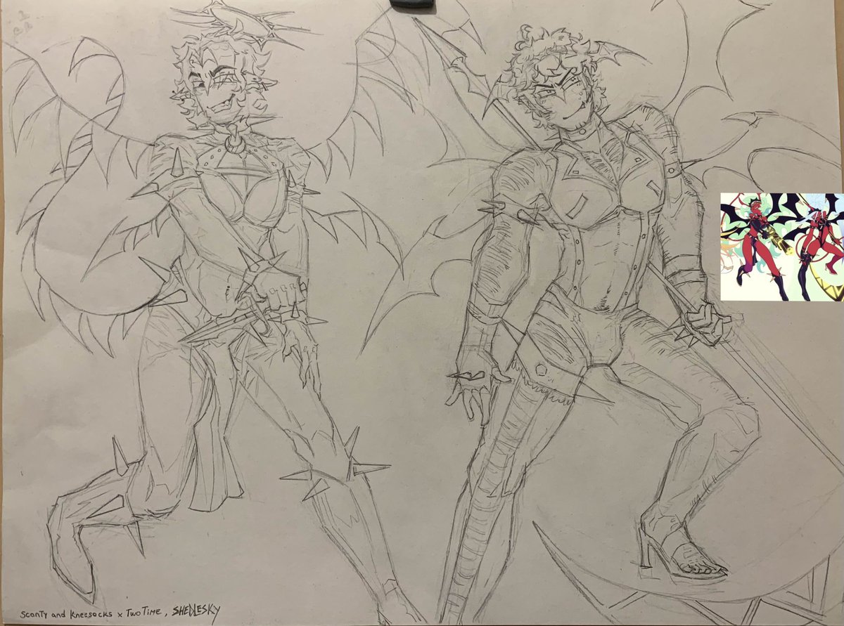 Kittycorn48_'s tweet photo. Forsaken x PaSwG (sketch of Two Time and Shedlesky as Scanty and Kneesocks👀) #Forsaken #PaSwG #twotime #shedlesky https://t.co/jmg2iPrGot