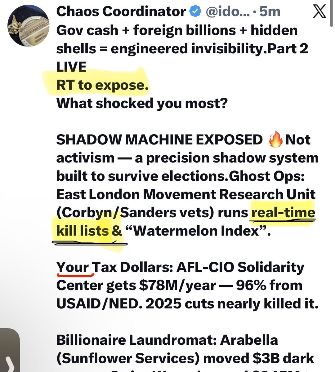 RealMariaEccles's tweet photo. REAL
TIME
KILL
LISTS
#RetweetThis #WhatTheFk https://t.co/nATpGLapHD