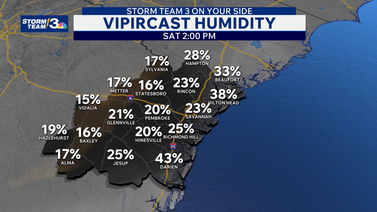 Very low relative humidity coupled with gusty winds means we have a ...