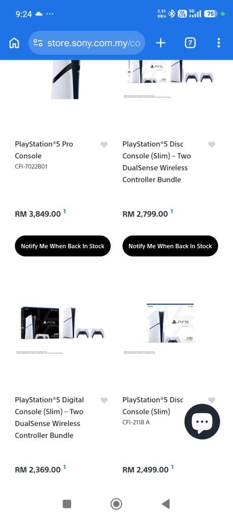 GeneGene168's tweet photo. If you can get it now, get it. They're going to increase the price soon. But then, @SonyMalaysia online stores have the same price but no stock, 🤔 #gaming #playstation5 #malaysiangamer https://t.co/gIxassvsMy