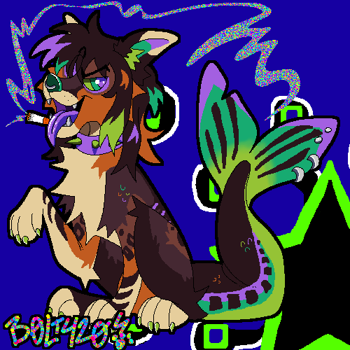 B0LT420's tweet photo. finished commission for someone on vgen! 🐶🐟 https://t.co/zgEktAsFE1