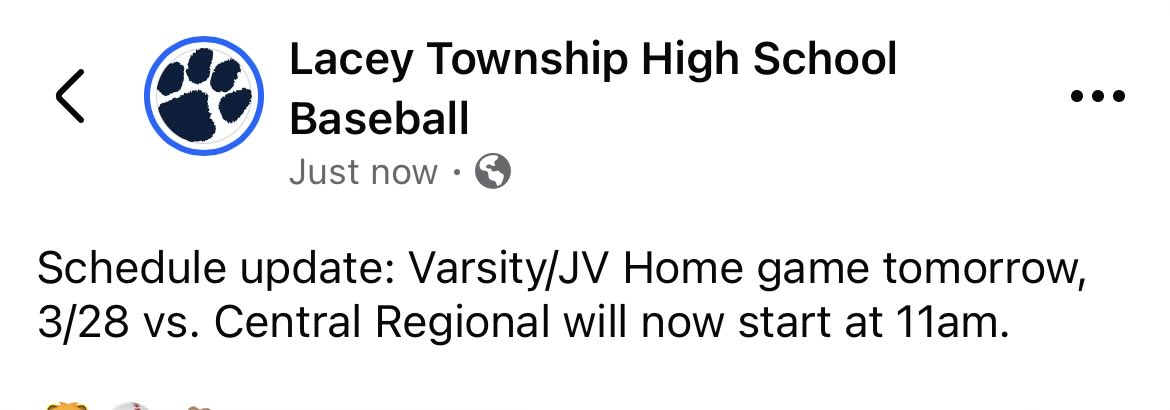 Lacey Township High School Baseball tweet media