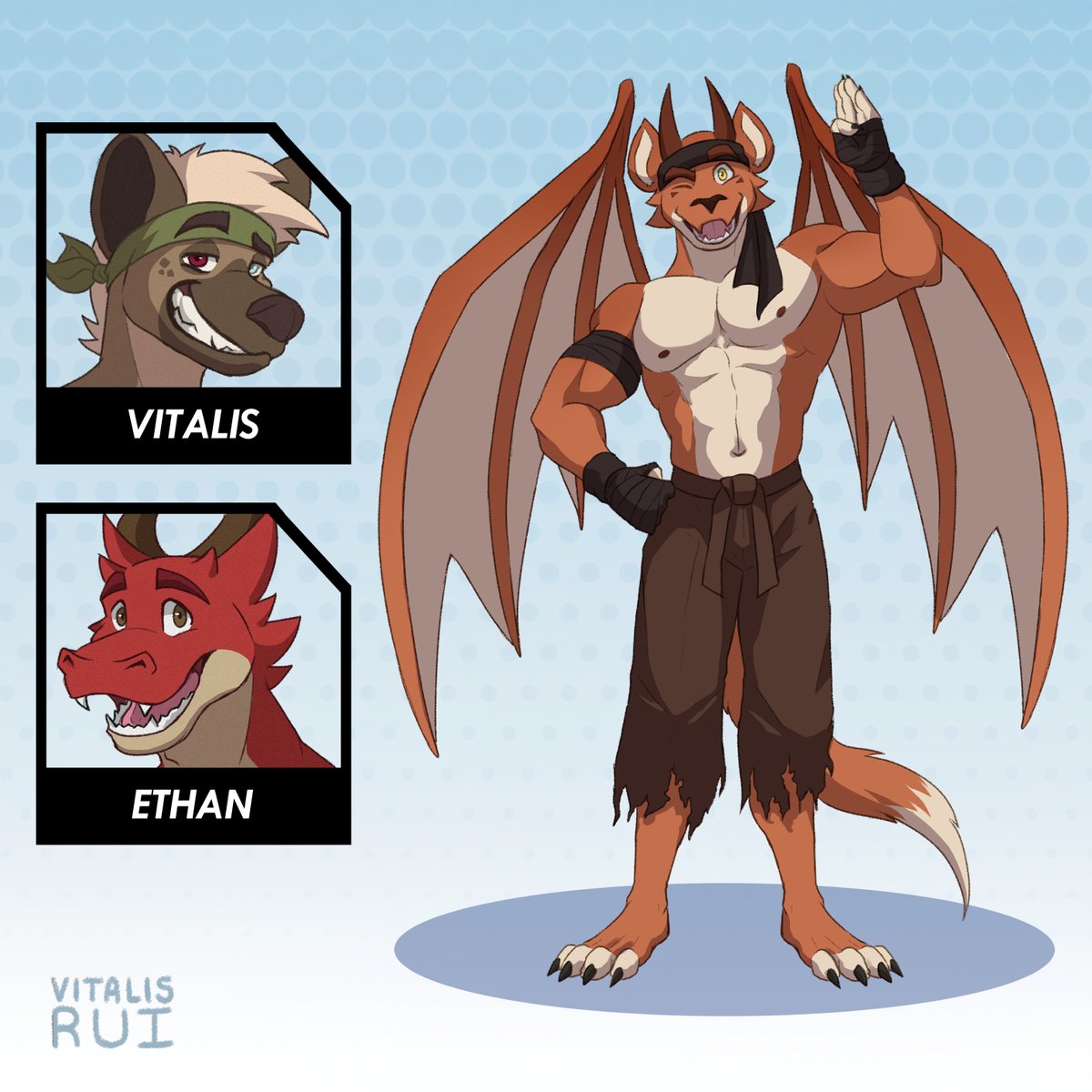VitalisRui's tweet photo. A new fusion has appeared!
Had so much fun working on him! Quite the cheerful guy!
Feat. @/chris_stuff_94  
#furry #furryart https://t.co/bFBBRJvFfv