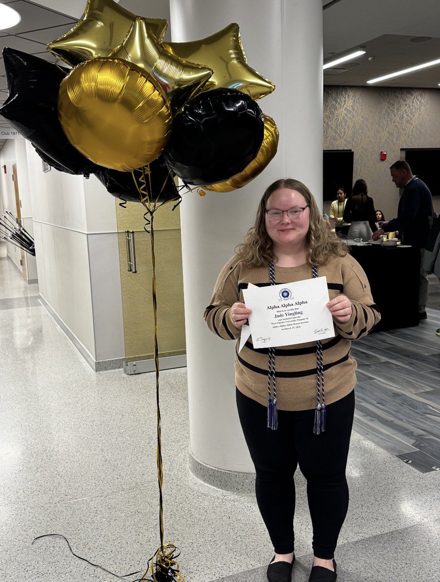 MissYingling's tweet photo. Honored to be inducted into Tri-Alpha, a graduate honor society! 🎓

Grateful for the journey and excited for what’s ahead! 💫 🐏 https://t.co/CflA77kjYc