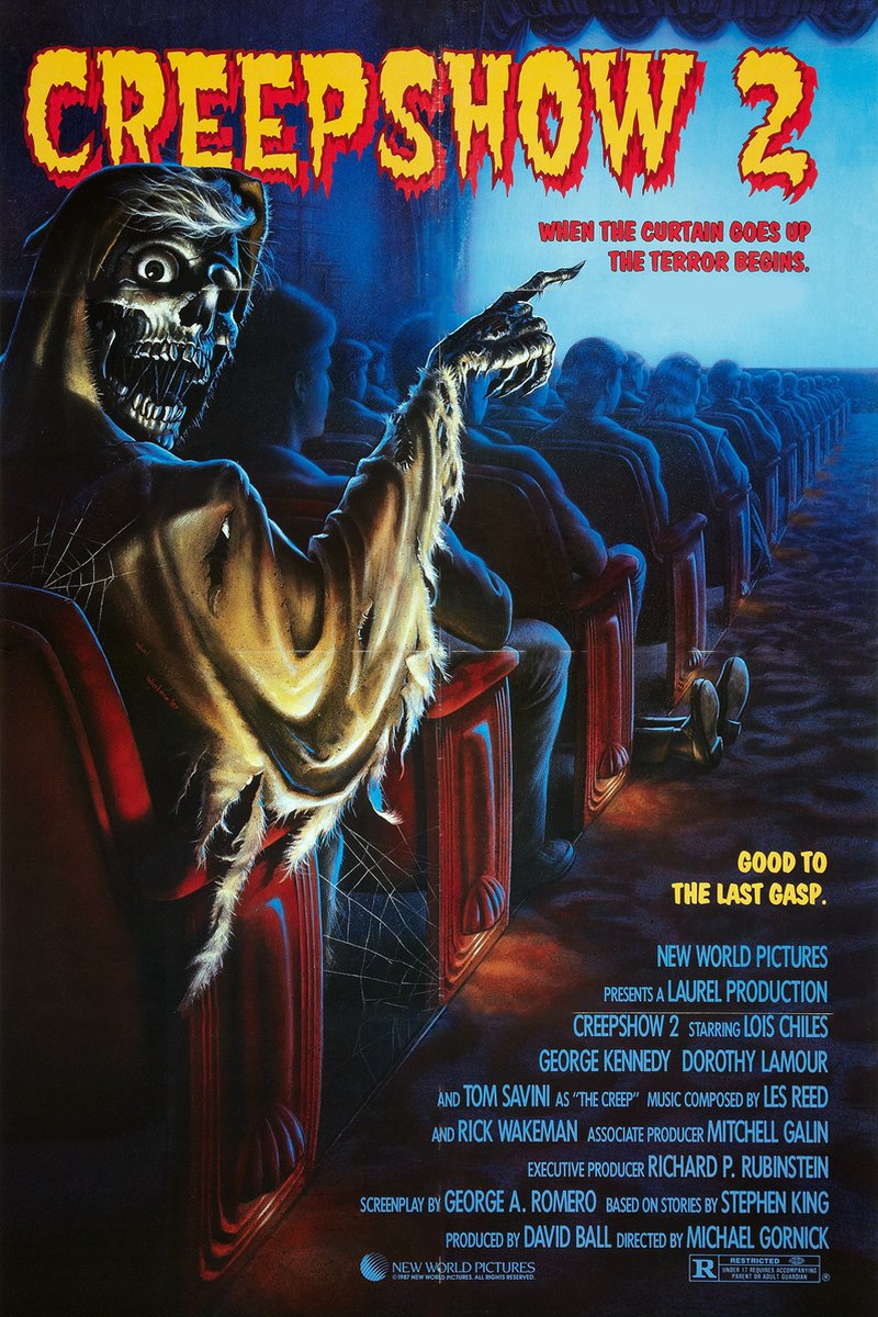 EugWSerra's tweet photo. On this fine day in 1987, Creepshow 2 was released! #Creepshow2 #DomenickJohn #TomSavini #GeorgeKennedy #GeorgeARomero #StephenKing #TomWright #LoisChiles #PageHannah #DanielBeer #JeremyGreen #PaulSatterfield #FrankSalsedo #DorothyLamour #DanKamin https://t.co/Yhn8qFehUr