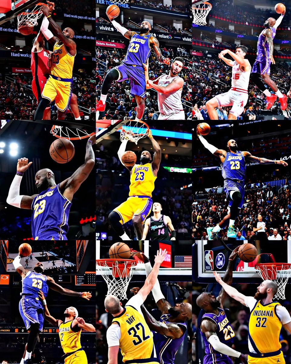 INSANE: LeBron James has made 414 field goals this season, and 82 of them are dunks.

So, 19.8% of his FGM are DUNKS.

The highest percentage of his career… 🤯

Via WitnessKingJames/X