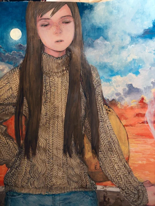 梶尾真治さんの「もののけエマノン」、うちにも届きました。年末から年始にかけて描いた絵ですが既に忘却気味。全てを忘れないエマノンが羨ましい。4月1日発売ですよ忘れないでみなさん! By.鶴田謙二