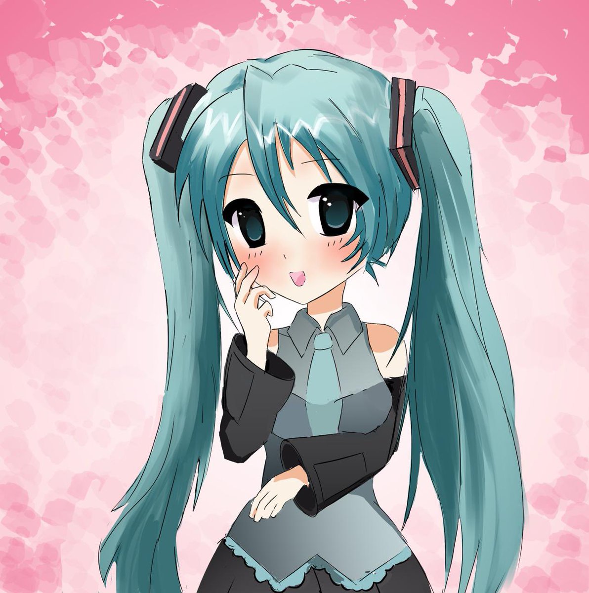 fan art Hatsune Miku anime style 2007 #art #artist #HatsuneMikuArt #illustration #sketches #GraphicDesign #artistsontwitter #sketchart #animeart #Mikuart #Miku