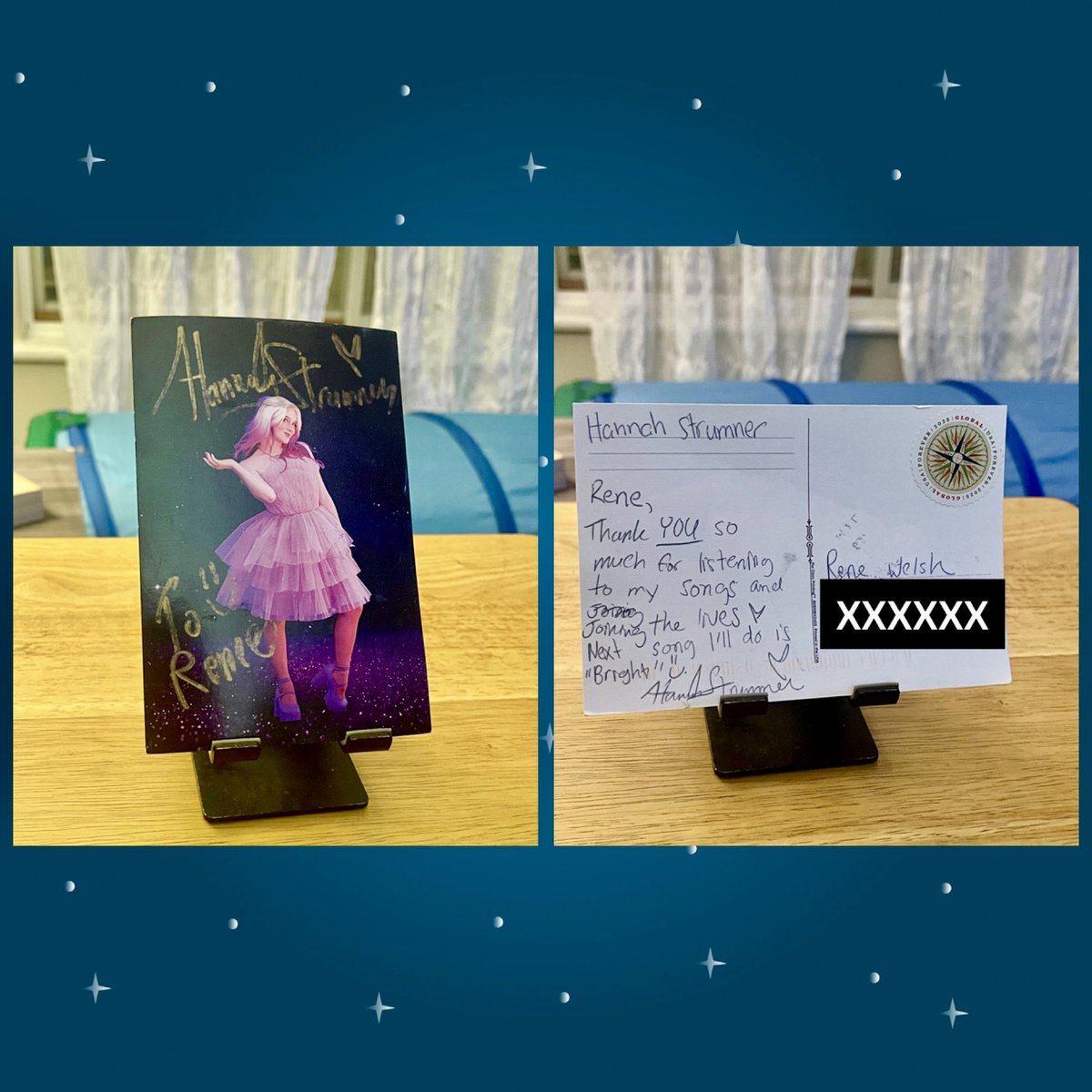 Look what arrived in the mail today... <a href="/hannahstrumner/">Hannah Strumner</a>'s postcard featuring her single cover art for “Misplaced My Boyfriend”.  Thanks Hannah. 🙂