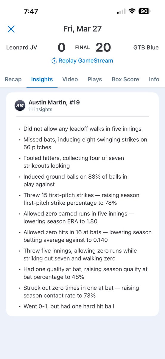 NLA528's tweet photo. 🚨Sophomore RHP @AjMartin2028 throws a complete game NO-HITTER tonight🚨Complete with 7 K💥0 BB💥56 pitches/41 strikes💥
Attacked hitters, worked ahead, and stayed composed throughout!
#GunterTX #RHP #TexasBaseball 
#NoNo #BaseballRecruiting #NoHitter #Classof2028 #uncommitted https://t.co/r1rGFk1wAe