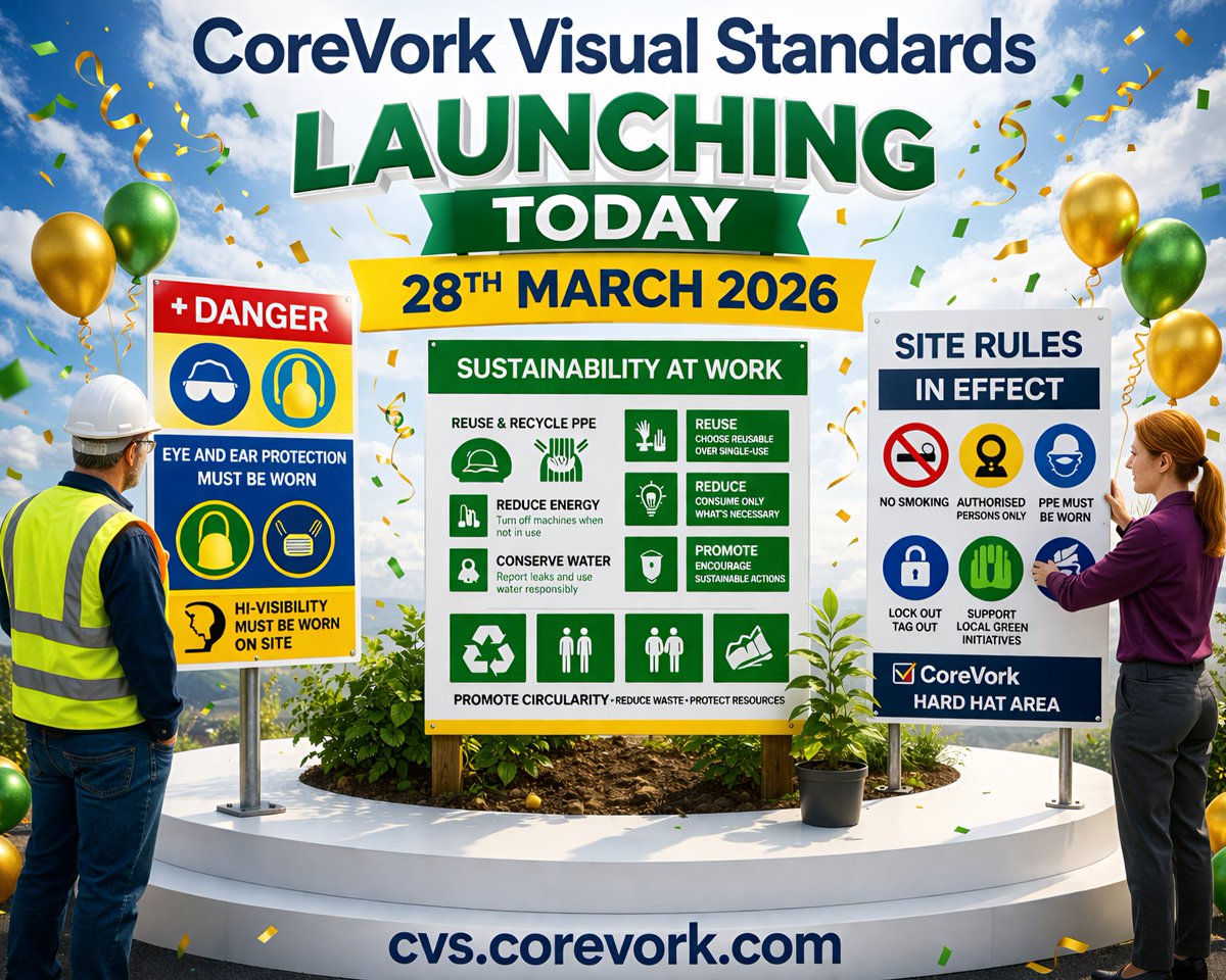 🚀 Launching Today cvs.corevork.com 
CoreVork Visual Standards
Where safety meets simplicity and design drives action.

See it. Understand it. Act on it.

#CoreVork #LaunchDay #Safety