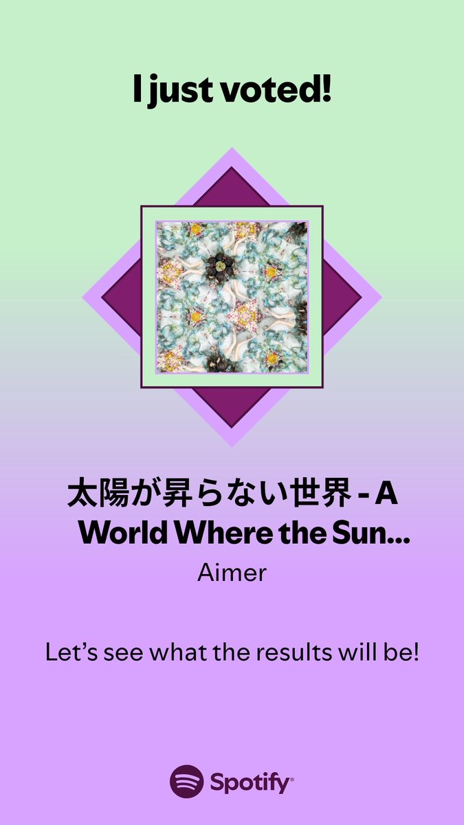 I just voted to help decide the MUSIC AWARDS JAPAN Best of Listeners' Choice: Japanese Song. Check out this playlist and join me in the vote.

#SpotifyxMAJ  open.spotify.com/playlist/37i9d…