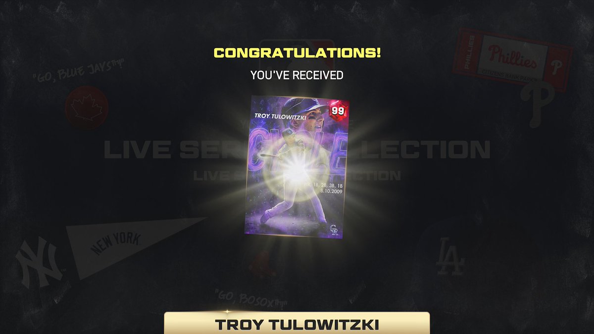 Certify1k's tweet photo. #MLBtheshow not bad only took 2 weeks of blood sweat and tears #packluck https://t.co/Rws7LDlWZS