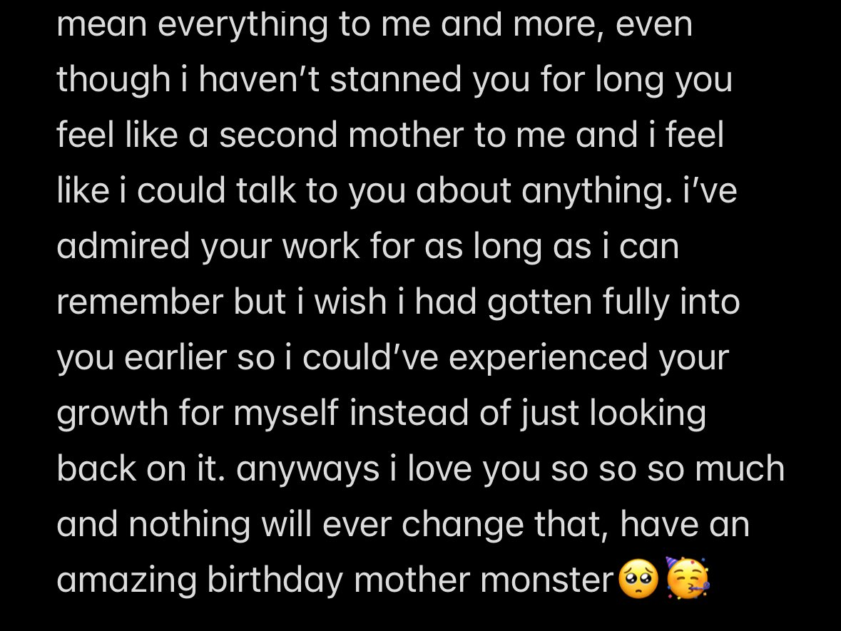 maryjanejudass's tweet photo. you know what in honour of gaga’s 40th birthday im gonna post the birthday note that i wrote her when i was 13 and first became a little monster properly. happy birthday @ladygaga you mean more to me than anyone could ever know <3 https://t.co/9Dh4Ql4jUy