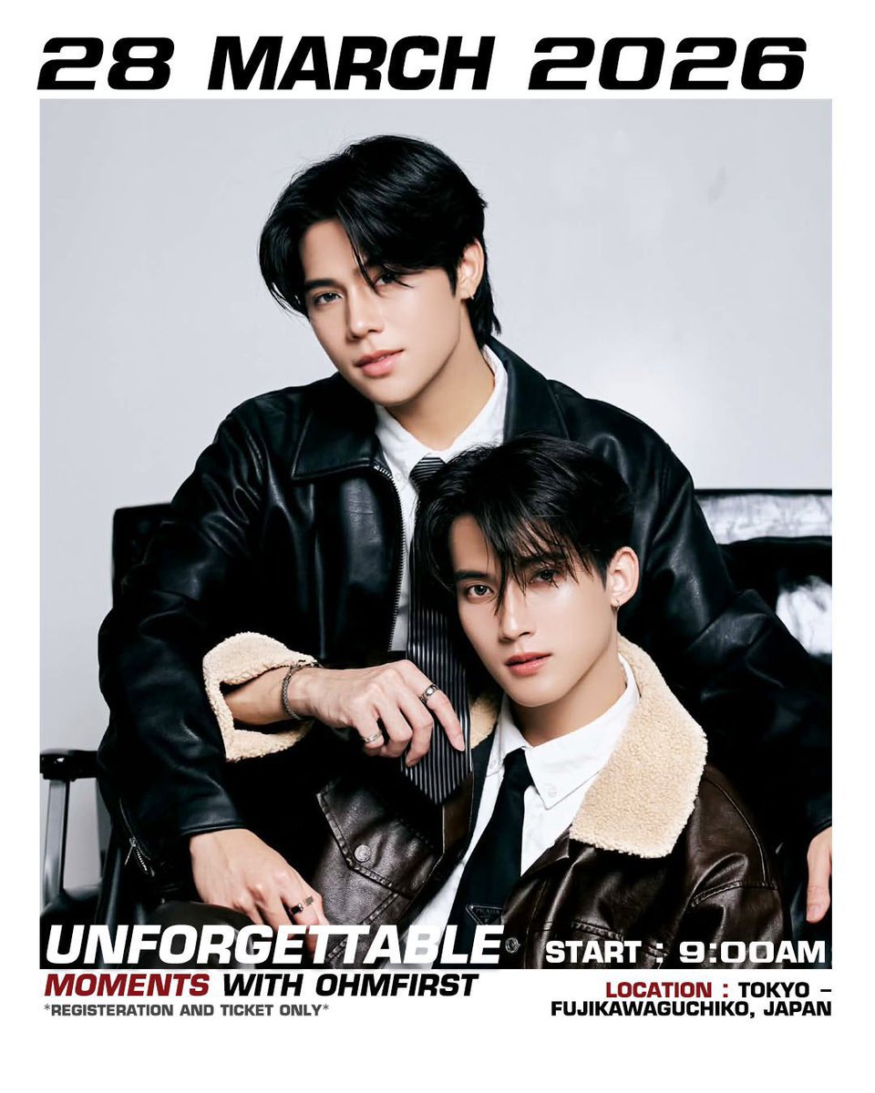 OhmFirstTH's tweet photo. (🇯🇵🗻) #OhmFirstSchedule
28 March 2026 / All day
Unforgettable Moments with OhmFirst
📈 #OhmFirstxFujiTourJP
📍Fujikawaguchiko, Japan
🔹Ticket Only
#OhmFirst
#OhmSarit #First_Chalongrat https://t.co/5CWGBDaw6z