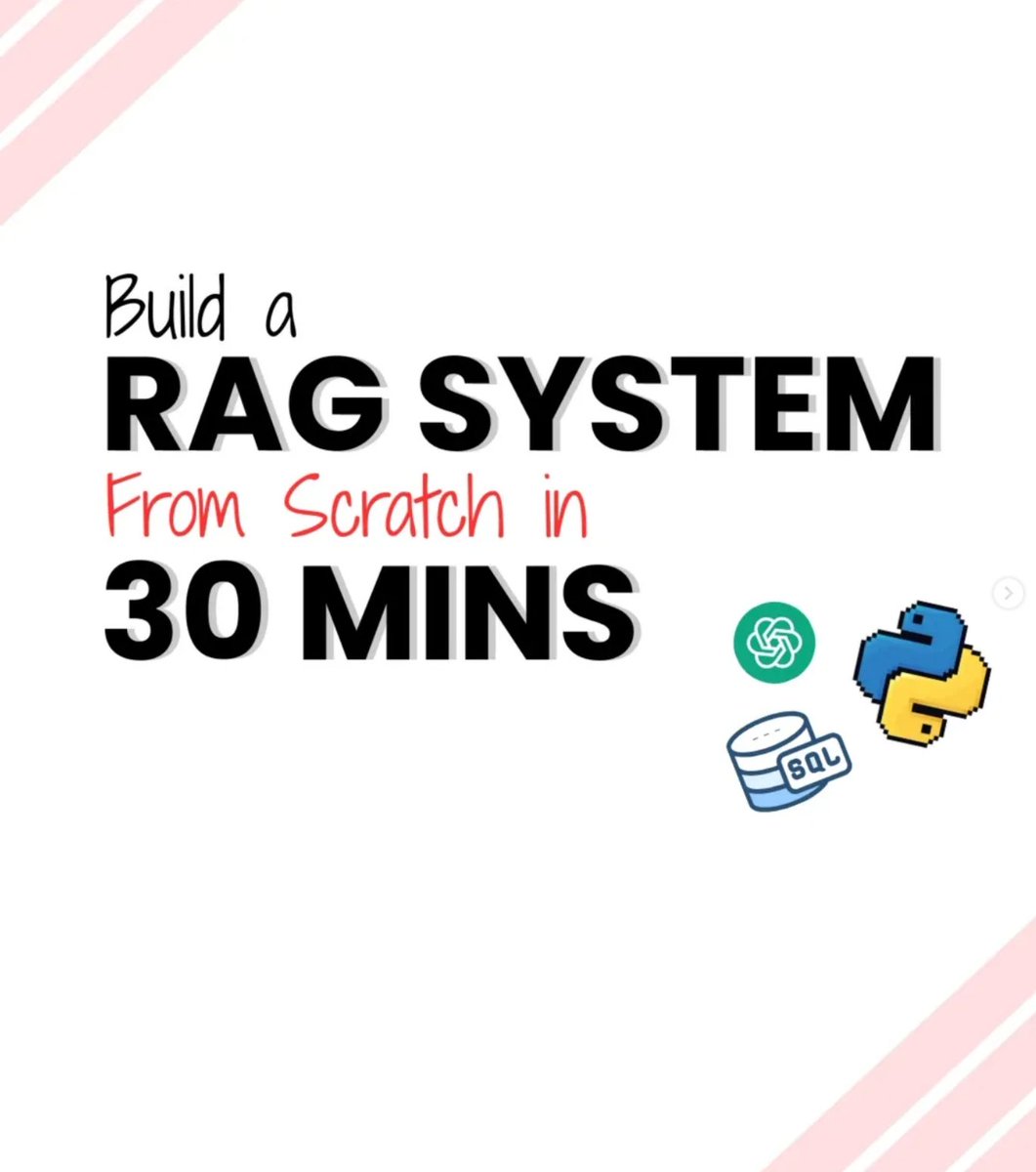 Build a RAG System from Scratch in 30 mins A RAG (Retrieval-Augmented ...