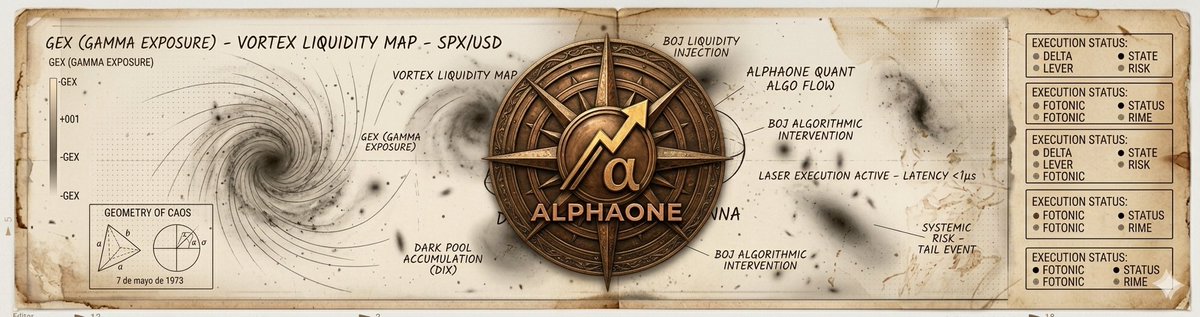 AlphaOneQuant's tweet photo. 8/8
VEREDICTO ALPHA ONE: La inyección fiscal falló, la amplitud ha muerto y la Gamma Negativa es ahora el único motor. El SPX está operando en la Singularidad. Mapeamos el colapso porque entendemos la física del capital.
#Trading #QuantumFinance #FutureTrading https://t.co/CsuL7qGw4D