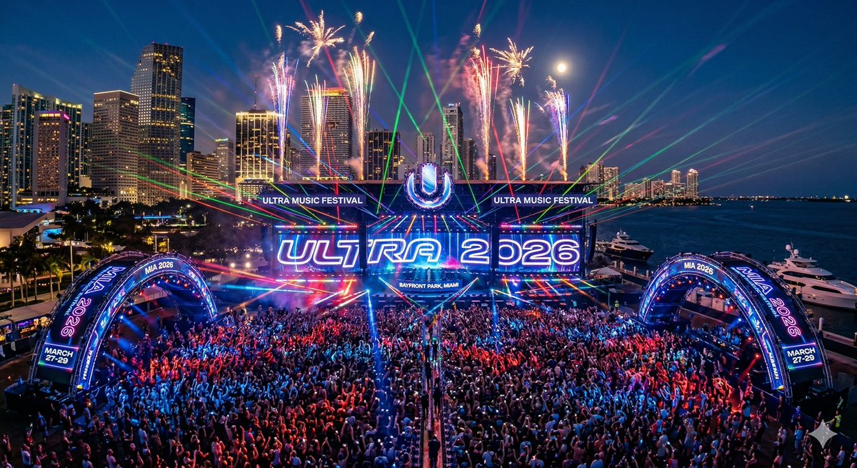 ernestorios786's tweet image. #Miami vuelve a ser la capital mundial de la música electrónica #EDM con el Ultra 2026. Este año la apuesta es total: un lineup renovado con un 80% de debuts históricos y un impacto económico sin precedentes para la ciudad. 📈

Revolution Radio 93.5 FM. están transmitiendo en