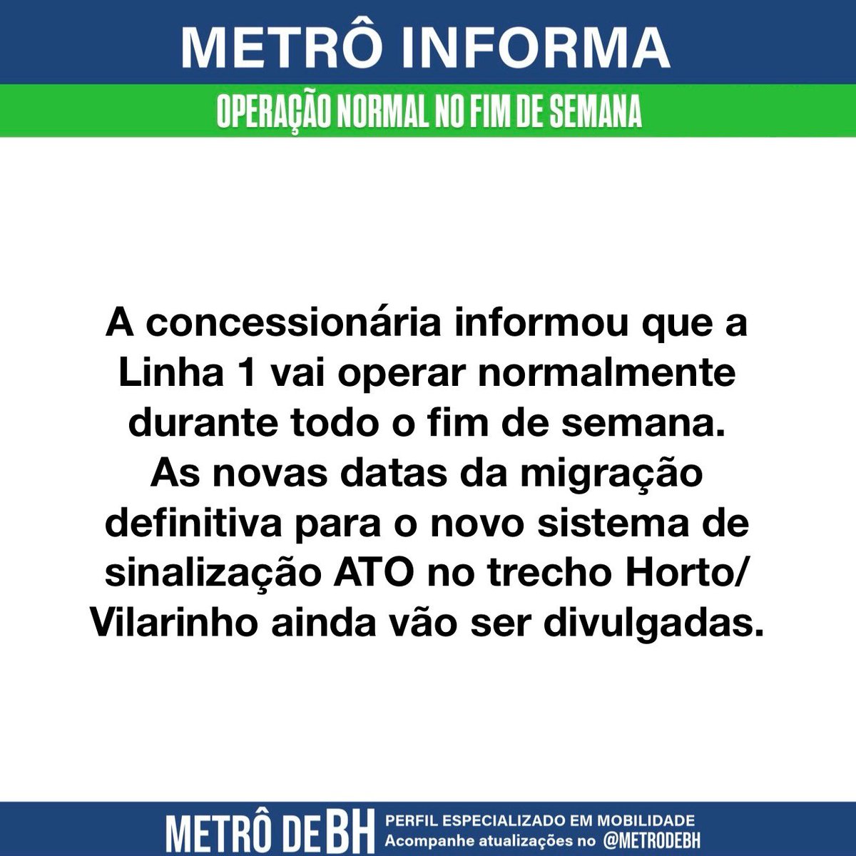 Metrô de BH 🚇 tweet media