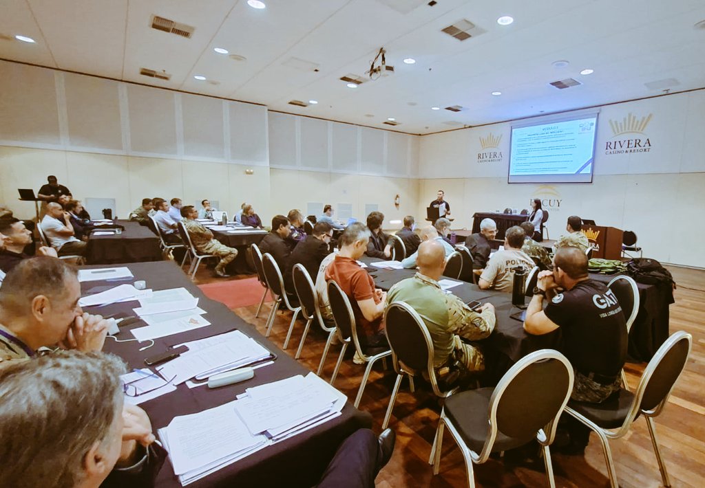 bopebmrs's tweet photo. A atividade integra o Programa Aquífero Seguro e reuniu órgãos do Brasil como PF, @brigadamilitar_, PMDF, PMESP, CBMRS, Exército, CNEN e ANSN, além de instituições do Uruguai, Argentina e Paraguai, com apoio da AIEA. https://t.co/Jvn7xWPGFv