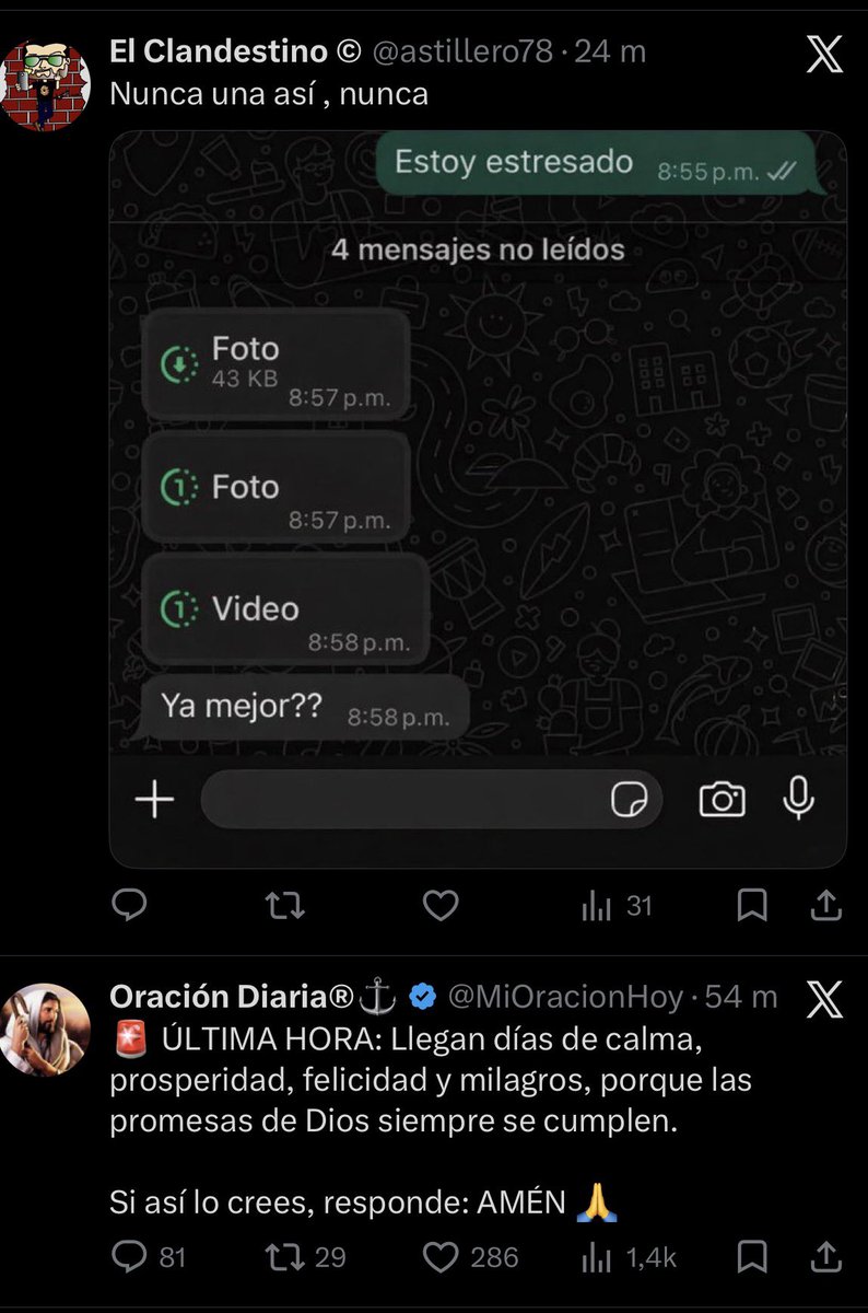 Kikielavefenix's tweet photo. @astillero78 Mirá si rezas quizás tengas un milagro #combotuit https://t.co/tpEXvzJLfb