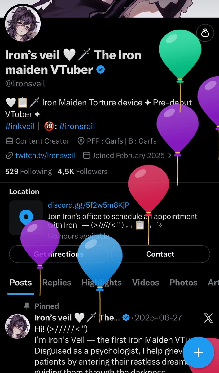 Iron’s veil 🤍🗡️ The Iron maiden VTuber tweet media