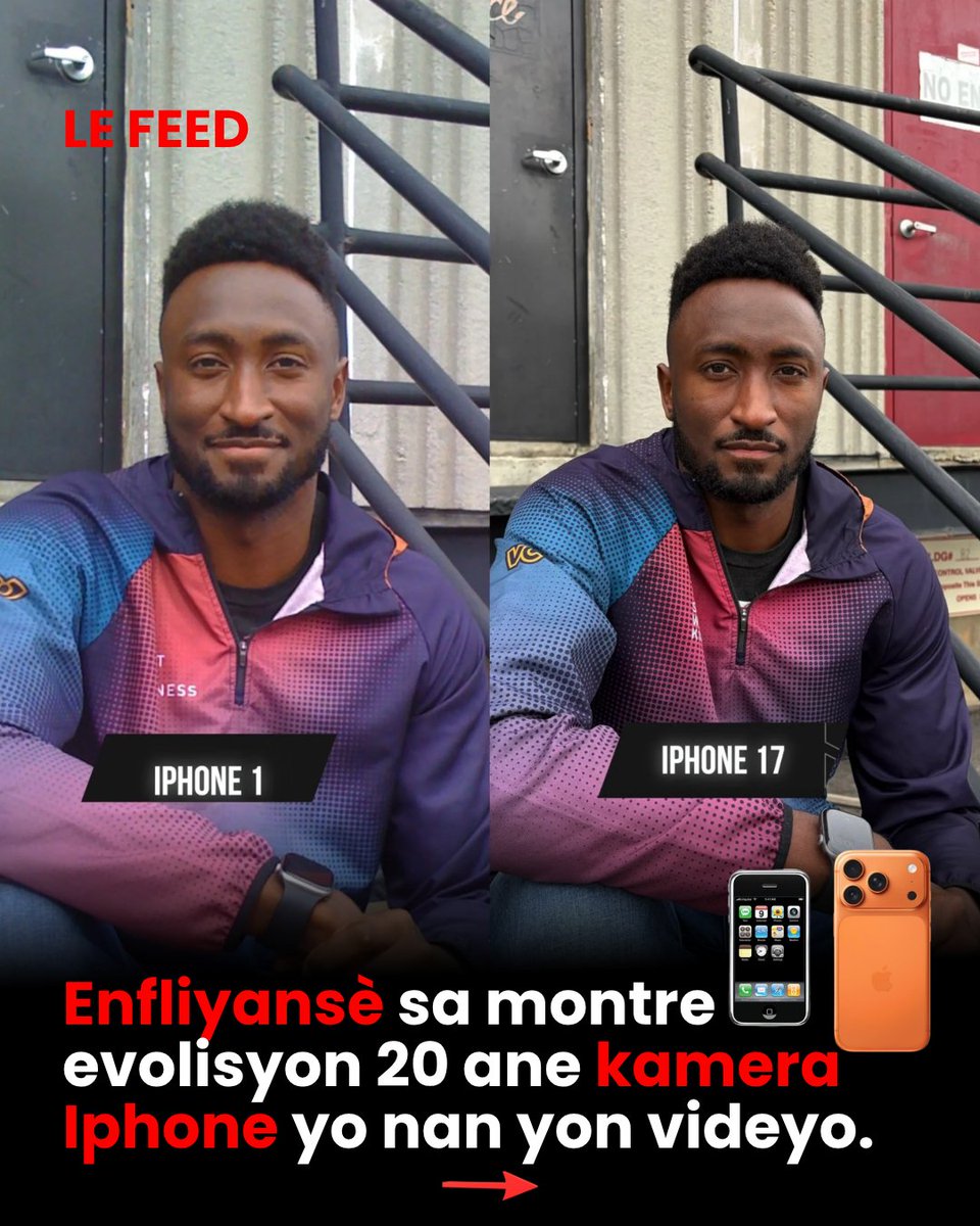 lefeed_bm's tweet photo. 20 an diferans… men gade evolisyon an 👀📱
Soti nan premye iPhone nan rive jiska 17 la, kamera yo chanje tout jwèt la.
Kesyon an:
Se teknoloji a ki fè diferans lan… oswa se moun ki dèyè kamera a?😂 https://t.co/g32h9GBUdq