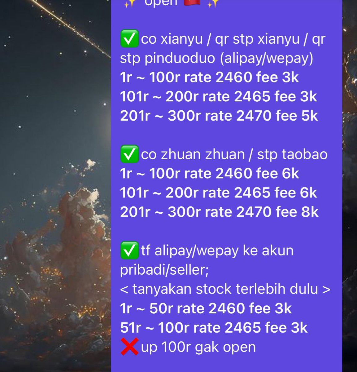 arin CO XIANYU TAOBAO PINDUODUO TF ALIPAY WON tweet media