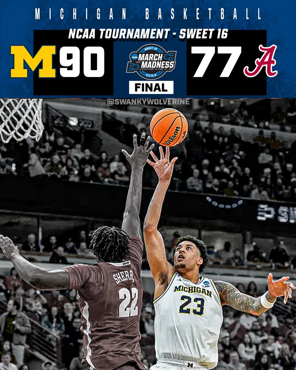swankywolverine's tweet photo. ELITE 8 BOUND FOR MICHIGAN https://t.co/RErBOqd85m