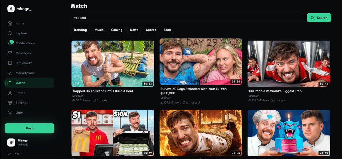 Mirage Social tweet media