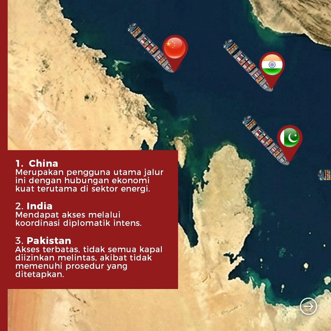 tvOneNews's tweet photo. Selat Hormuz kembali jadi sorotan global, di tengah ketegangan antara Iran dan Amerika Serikat, jalur vital ini tidak ditutup sepenuhnya, namun diberlakukan akses selektif bagi kapal dari negara tertentu.
#PhotoStorytvOne #SelatHormuz #Iran #AS #Geopolitik #PS02 https://t.co/GViMAPcekn