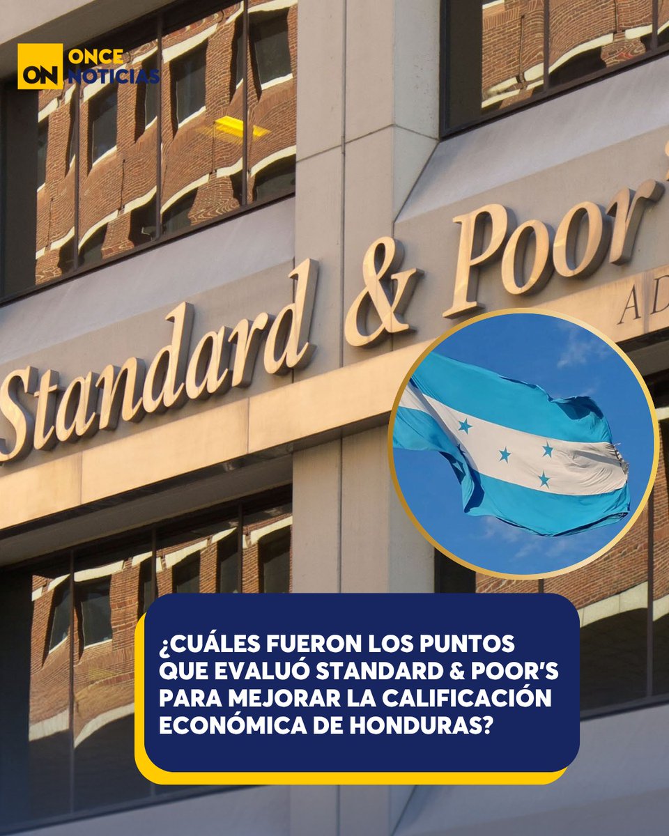 11_Noticias's tweet image. ¿Cuáles fueron los principales factores que evaluó Standard &amp;amp; Poor’s para mejorar la calificación económica de Honduras y qué implicaciones tiene para la inversión y la estabilidad del país?👀

Estos fueron los puntos que se trataron👉🏻oncenoticias.hn/nacionales/pun…

#Honduras #Standard