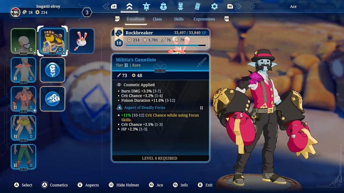 bugattielroy's tweet image. #CurrentLoadout #Towerborne #Transmog

Pugilist’s Bowler
Belle’s Corsage
Pugilist’s Suspenders
Pugilist’s Belt
Pugilist’s Fighting Trousers
Pugilist’s Prize Fighters