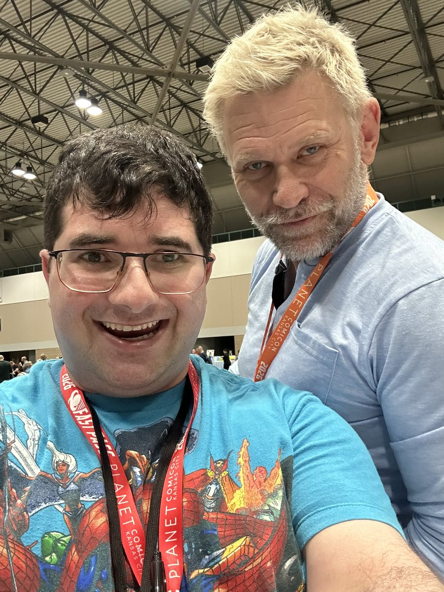 I loved meeting <a href="/MarkRPellegrino/">Mark Pellegrino</a> in person today at <a href="/PlanetComicon/">Planet Comicon Kansas City</a>! Will always be grateful to him for being on my podcast! #PlanetComicon