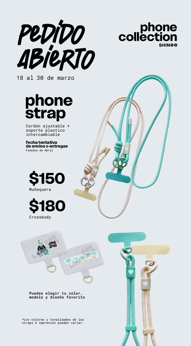 lunoirmx's tweet photo. Pedido abierto • SHINee Phone Cases
- Hasta el 31 de Marzo 
- 2 modelos diferentes (Poet|Artist o SHINee World V)
- Disponible solo case por 250mxn o en kit con strap desde 350mxn
Para iPhone, Samsung, Honor, etc

Más información por DM
#SHINee #shawol https://t.co/X3WNxv7Wak