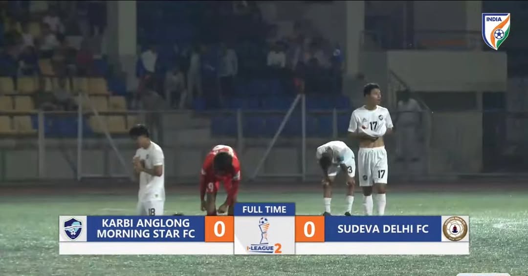 Doppelg40906183's tweet photo. The second match of the I-League 2 between Karbi Anglong and Sudeva Delhi ended in a goalless draw, with both sides settling for a point each.
#ileague2 #IFL2 #indianfootball https://t.co/E7CjpnQFlu