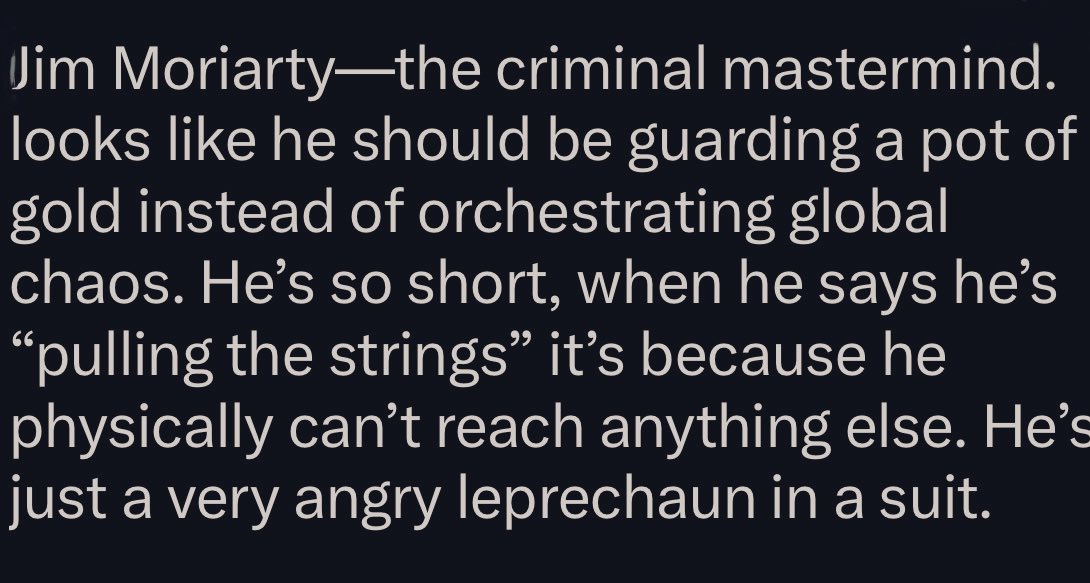 James Moriarty tweet media