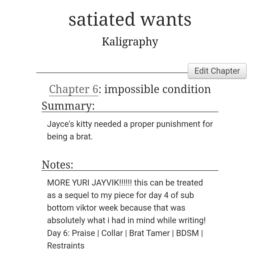 day 6 of #DomTopJayceWeek and i happily provide more yuri jayvik for you all! i hope you enjoy! 💞

archiveofourown.org/works/81683071…