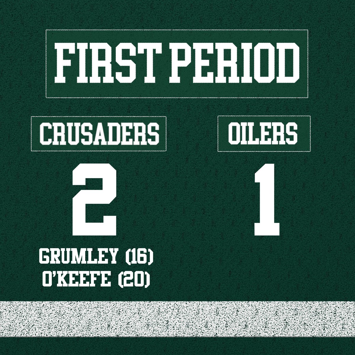 SPcrusaders's tweet photo. Grumley opens the scoring with a wrap-around and O’Keefe finds the back of the net after a perfect passing play!

Shots: 9-12 https://t.co/5eqDHXLxkX
