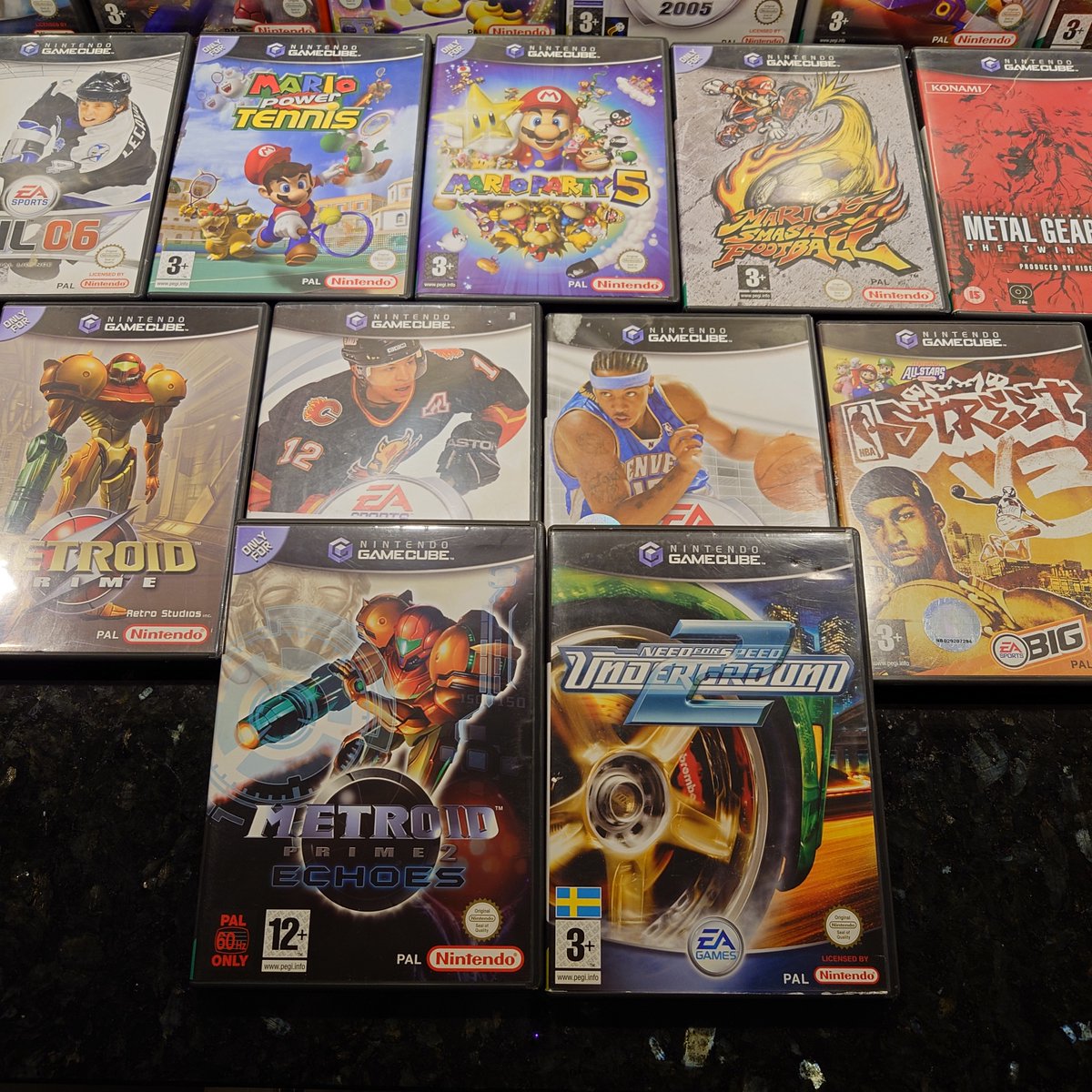 ConceptEnterta6's tweet photo. Den här veckan har vi haft fokus på Nintendo Gamecube. Här är de nya titlar som vi hunnit få ut i butiken. Trevlig helg på er!
#Nintendo #Gamecube #SuperMario #Metroid #Fifa #MetalGearSolid https://t.co/I5d1Uuy1C9